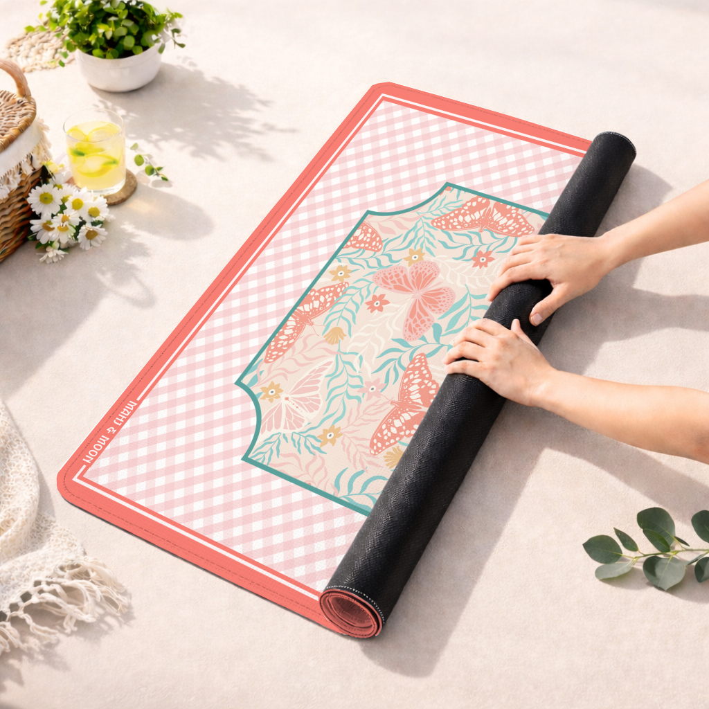Blush Butterfly Mahjong Mat