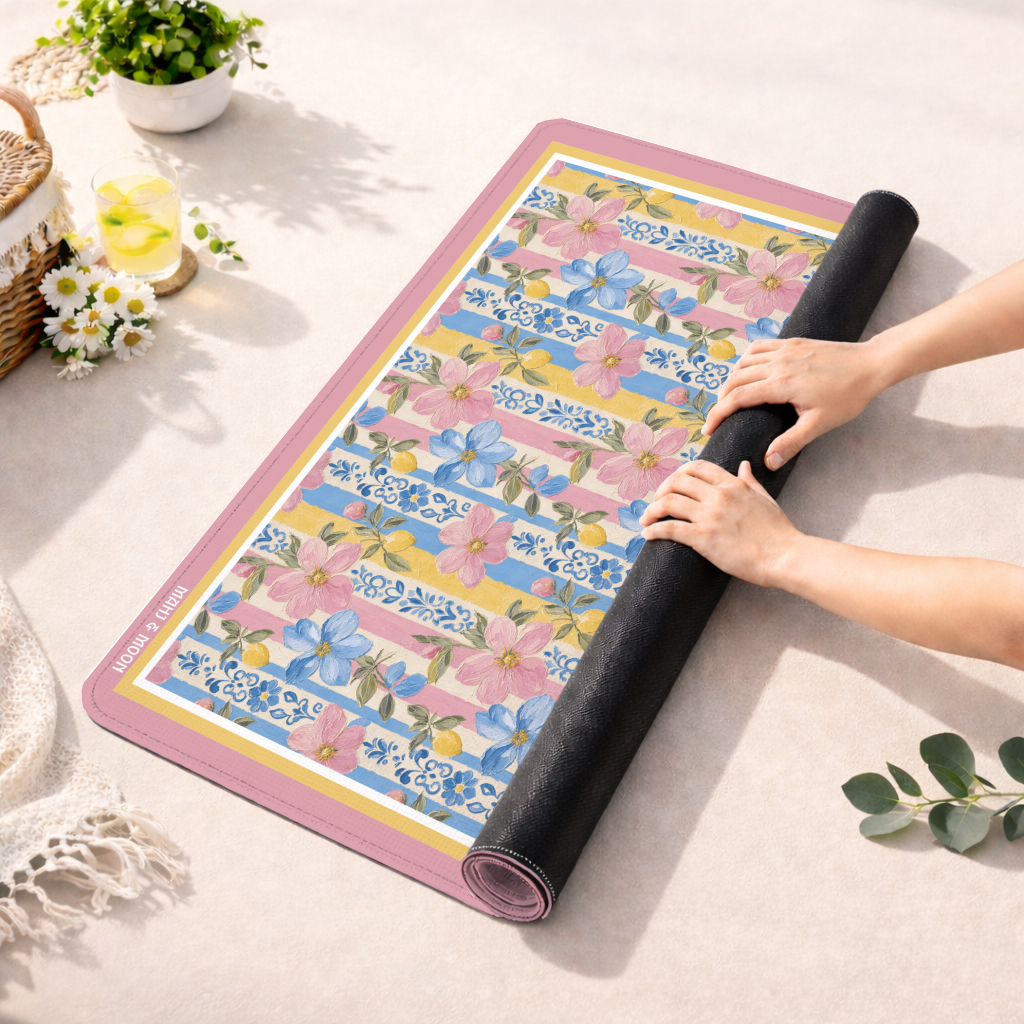 Coastal Bloom Mahjong Mat