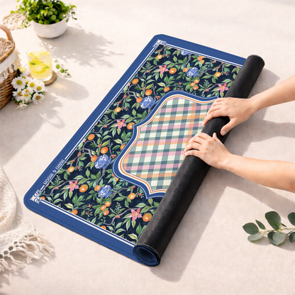 Citrus Chinoiserie Mahjong Mat