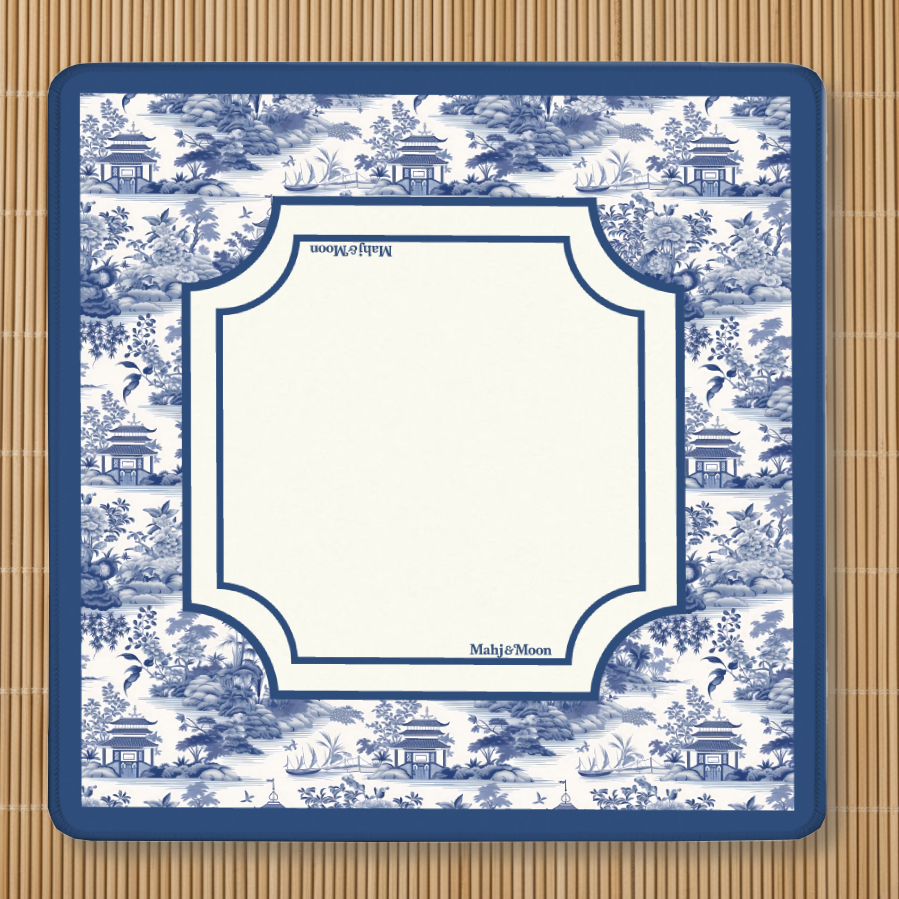 Blue Heritage Toile Mahjong Mat