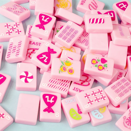 Sugar High Mahjong Set – Pink Candy Mahjong Tiles, Sweet Mahjong Gift