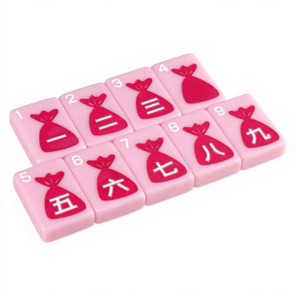 Sugar High Mahjong Set – Pink Candy Mahjong Tiles, Sweet Mahjong Gift