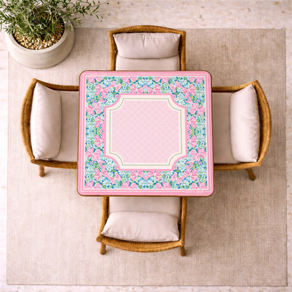 Pink Bow Garden Mahjong Mat