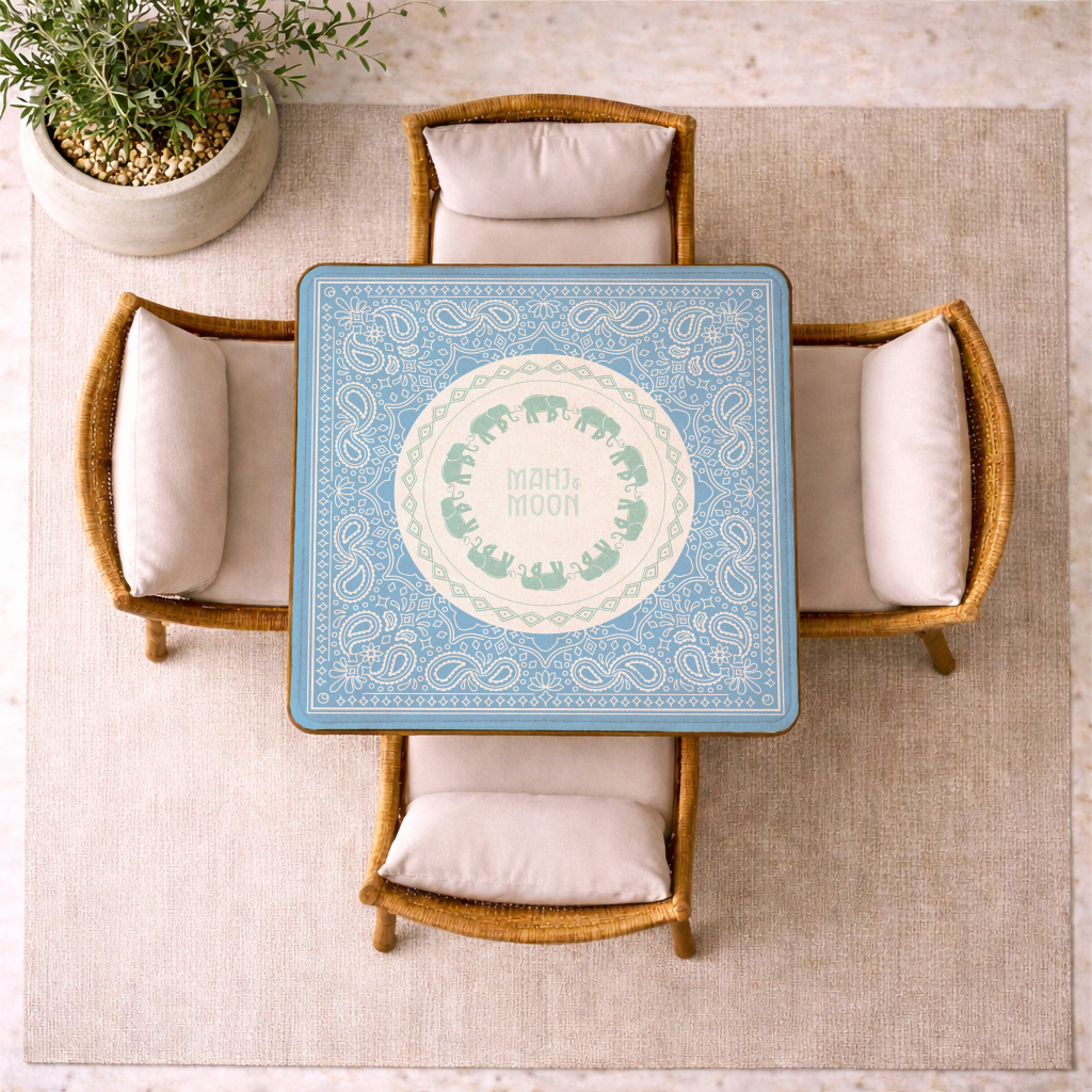 Elephant Paisley Mahjong Mat