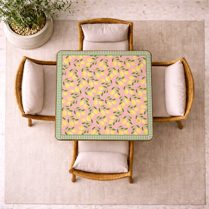 Amongst the Lemon Groves Pink Mahjong Mat