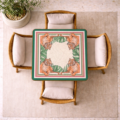 Emerald Tiger Jungle Mahjong Mat