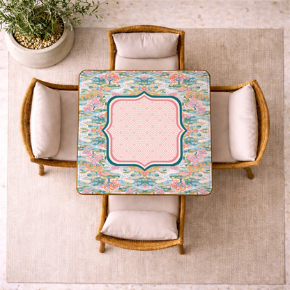 Pastel Garden Landscape Mahjong Mat