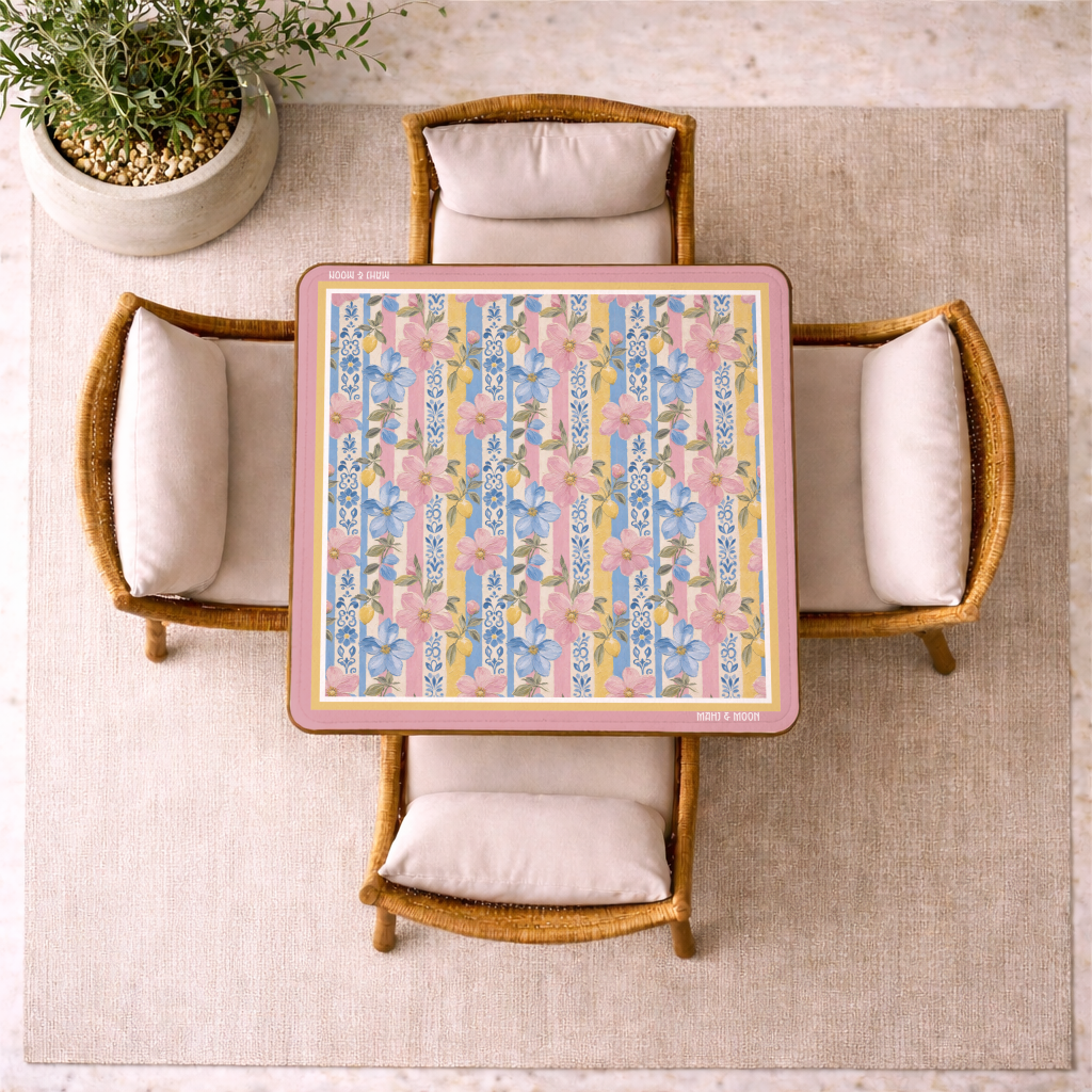 Coastal Bloom Mahjong Mat