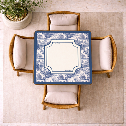 Blue Heritage Toile Mahjong Mat