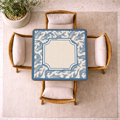 Blue Koi Chinoiserie Mahjong Mat