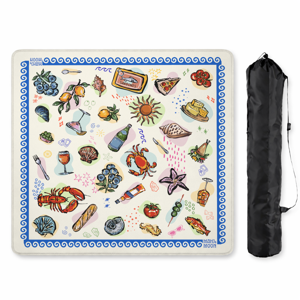 Italian Riviera Foodie Mahjong Mat