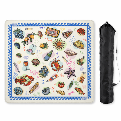 Italian Riviera Foodie Mahjong Mat