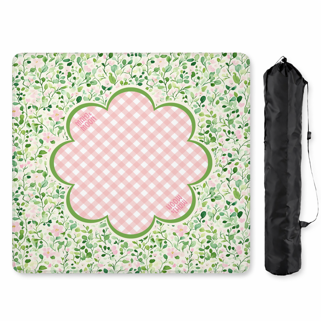 English Garden Gingham Mahjong Mat