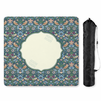 Strawberry Thief–Inspired Mahjong Mat | Heritage Floral Bird Design