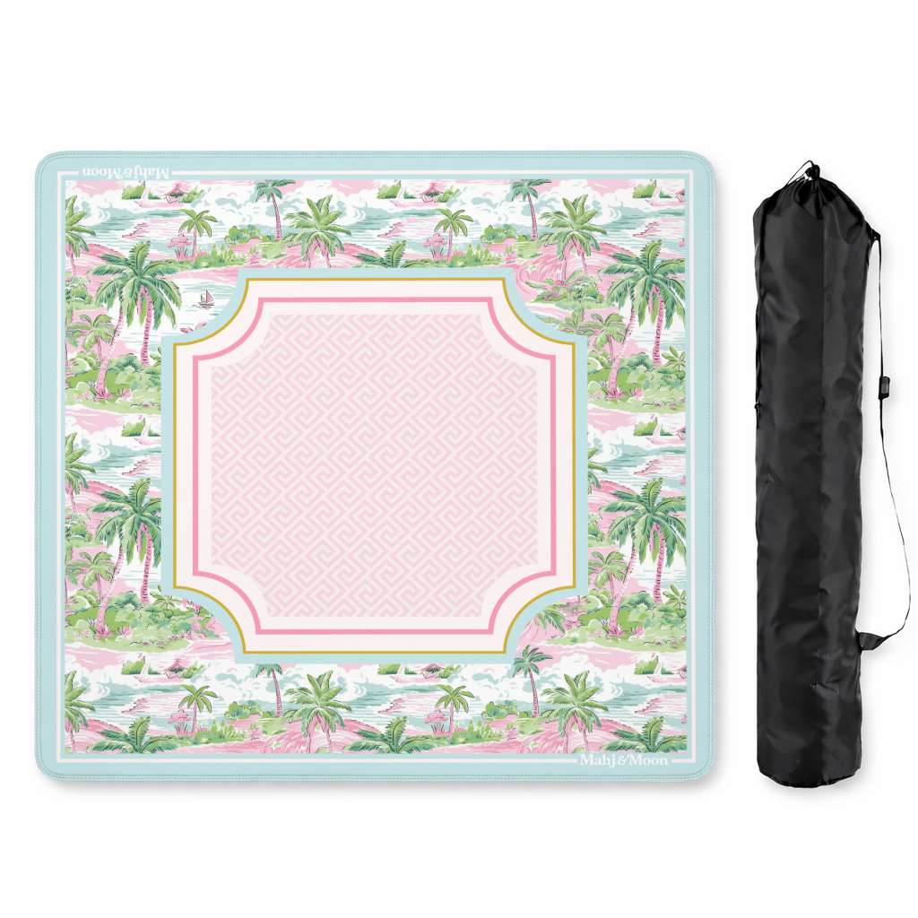 Blue Pastel Palm Beach Mahjong Mat