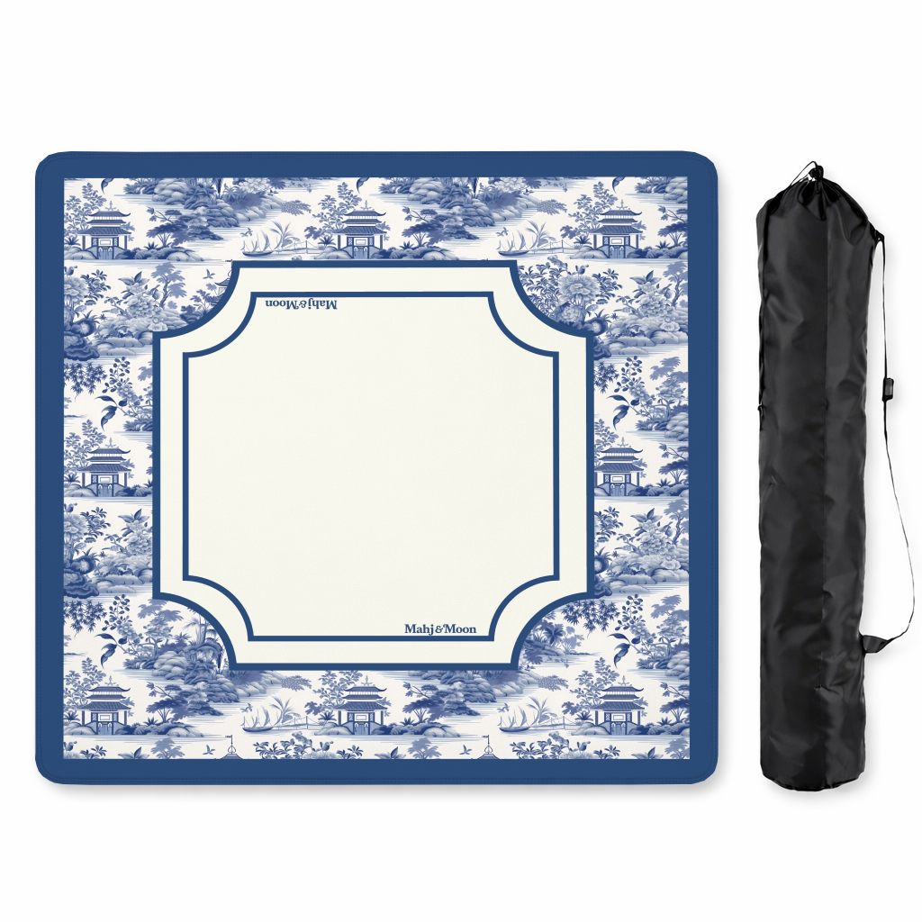 Blue Heritage Toile Mahjong Mat