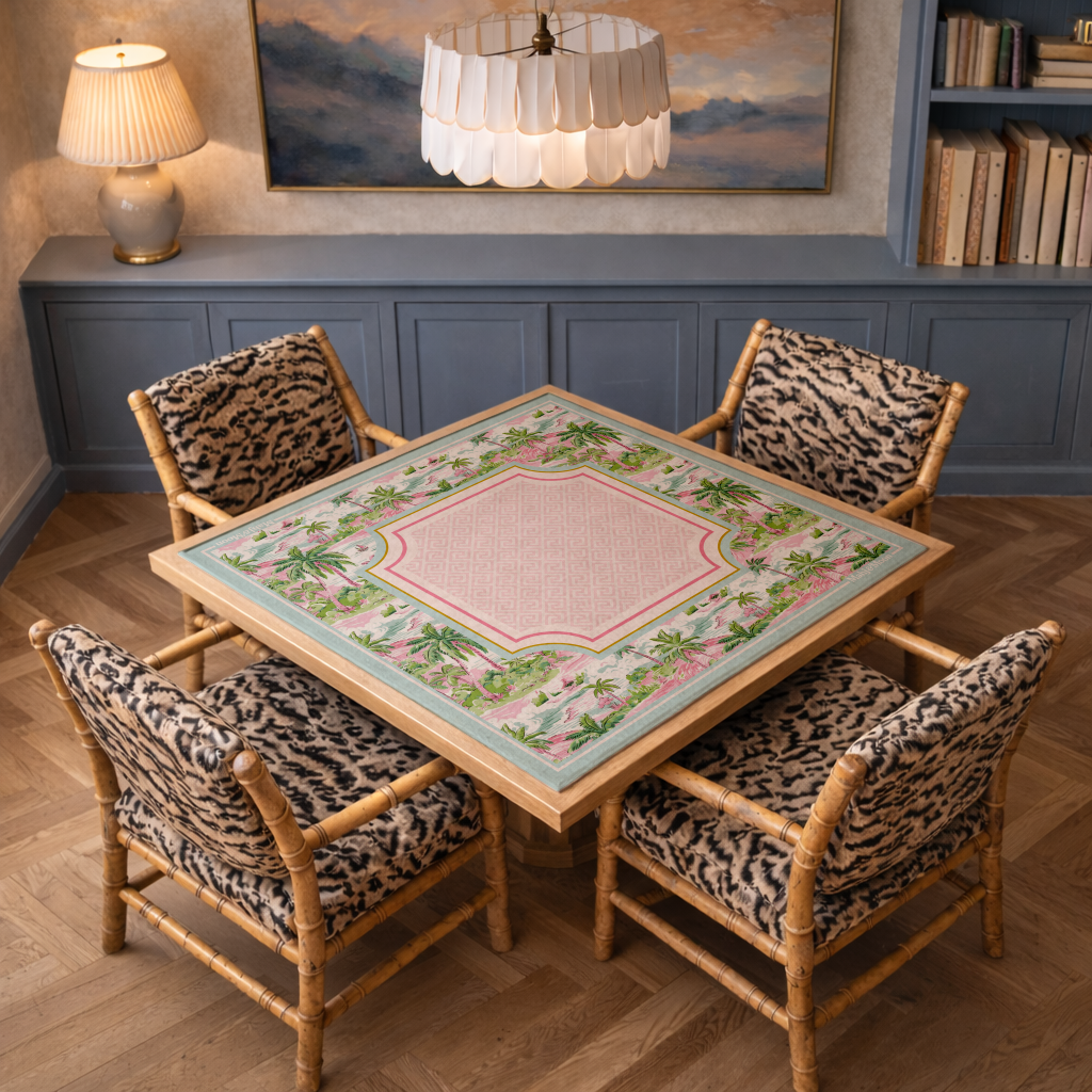 Blue Pastel Palm Beach Mahjong Mat