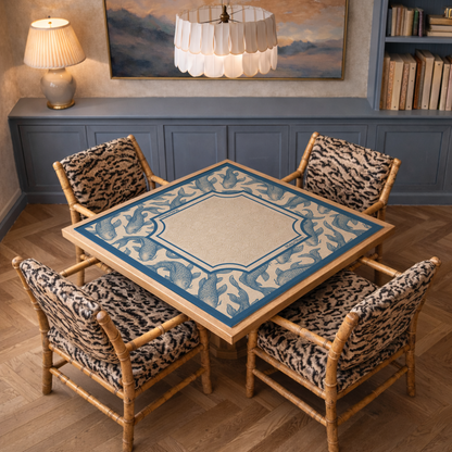 Blue Koi Chinoiserie Mahjong Mat