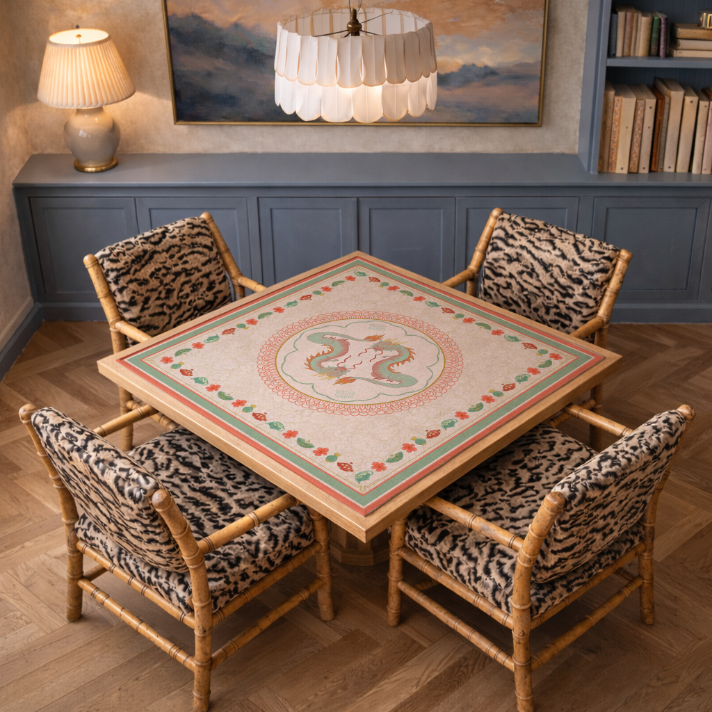 Celestial Dragon Chinoiserie Mahjong Mat