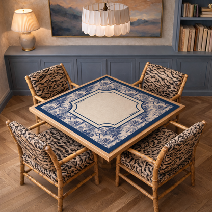 Blue Heritage Toile Mahjong Mat