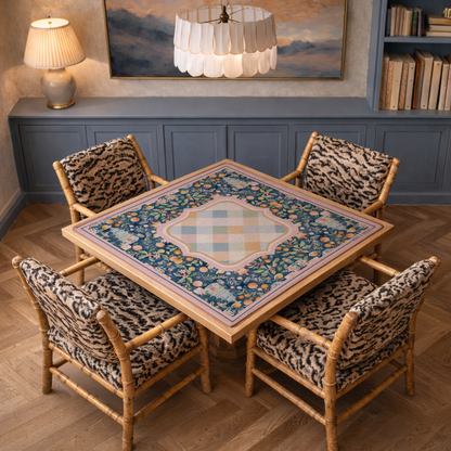 Festive Citrus Chinoiserie Mahjong Mat