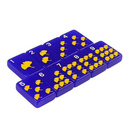 Petal Parade Mahjong Tile Set - Blue Floral Mahjong Tiles, Unique Modern Mahjong Game Accessories